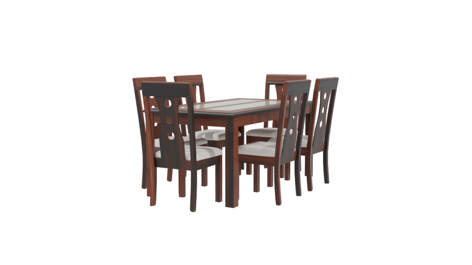 Modern Dining Table Set 3D - Professional 3D Model Render 3