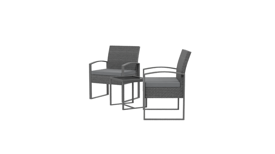 Stylish Outdoor Seating Set 3D - Professional 3D Model Render 13