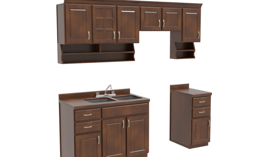 Elegant Kitchen Furniture Set 3D - Professional 3D Model Render 10