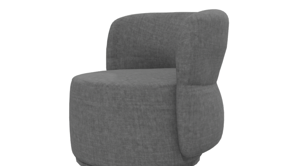 Contemporary Fabric Accent Chair 3D Model - Professional 3D Model Render 13