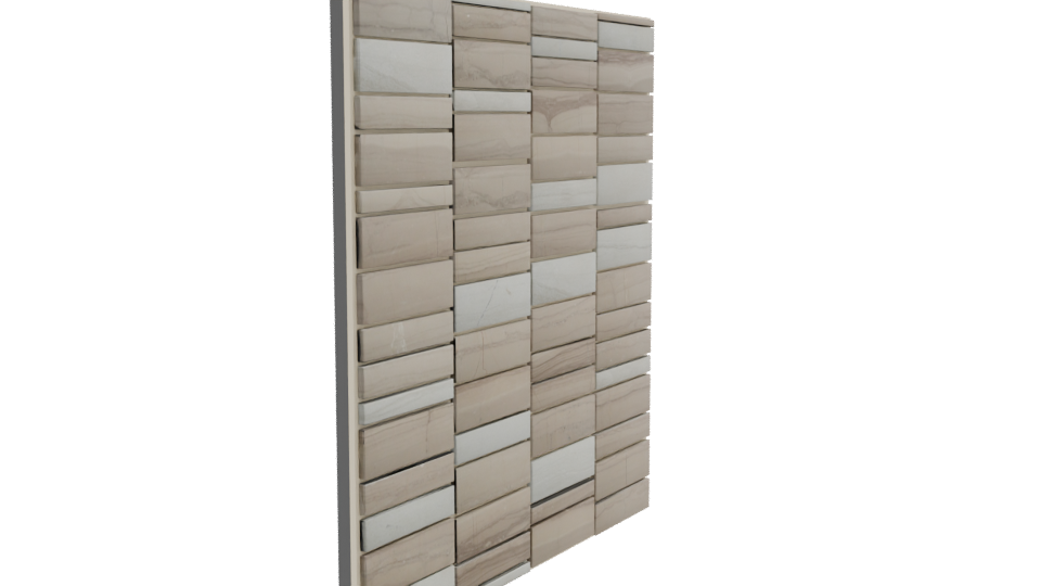 Elegant Decorative Wall Tiles 3D - Professional 3D Model Render 9