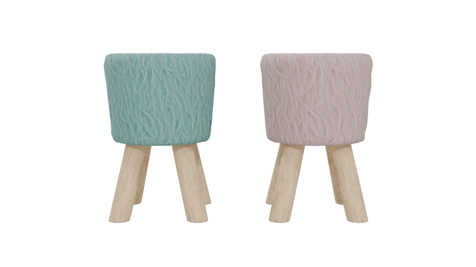 Stylized Colorful Stool 3D Model - Professional 3D Model Render 5