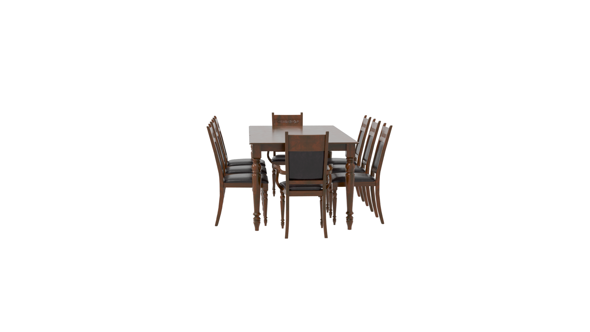 Elegant Dining Table Set 3D - Professional 3D Model Render 8