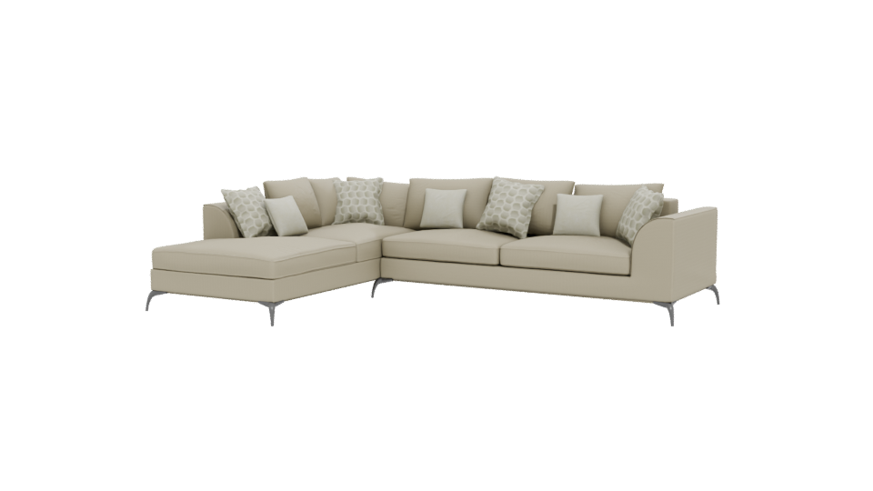 Elegant Modern Sectional Sofa 3D Model - Professional 3D Model Render 12