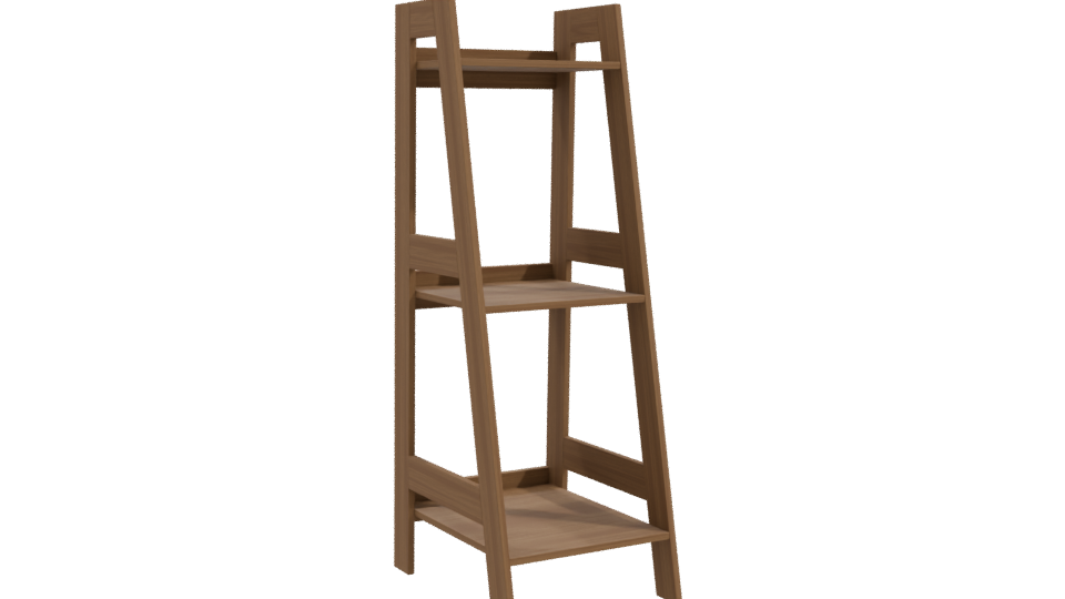 Minimalist Wooden Bookshelf 3D Model - Professional 3D Model Render 10