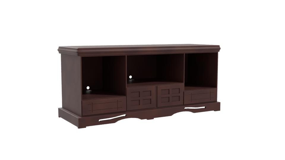 Wooden Storage Rack with Drawers 3D - Professional 3D Model Render 10