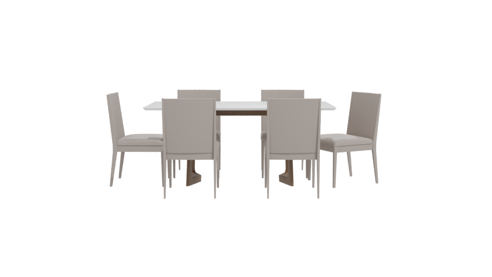 Stylish Wooden Dining Set 3D - Professional 3D Model Render 11