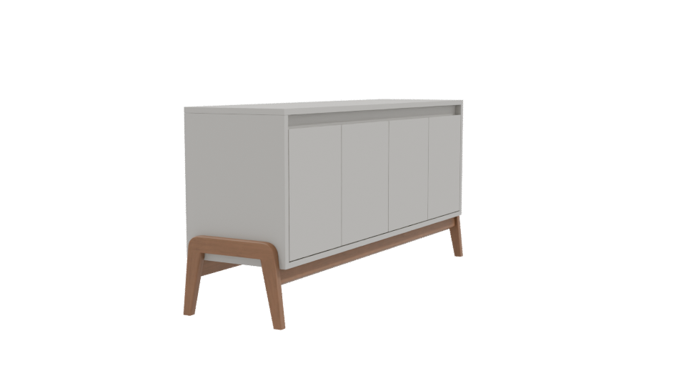Minimalist Wooden Storage Cabinet 3D - Professional 3D Model Render 9