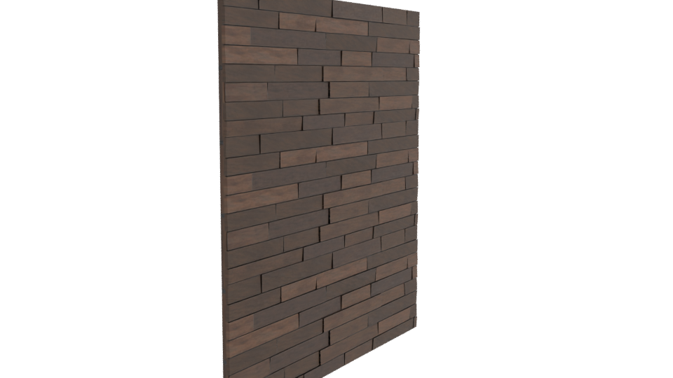 Stylish Rustic Wooden Wall Panel 3D Model - Professional 3D Model Render 9