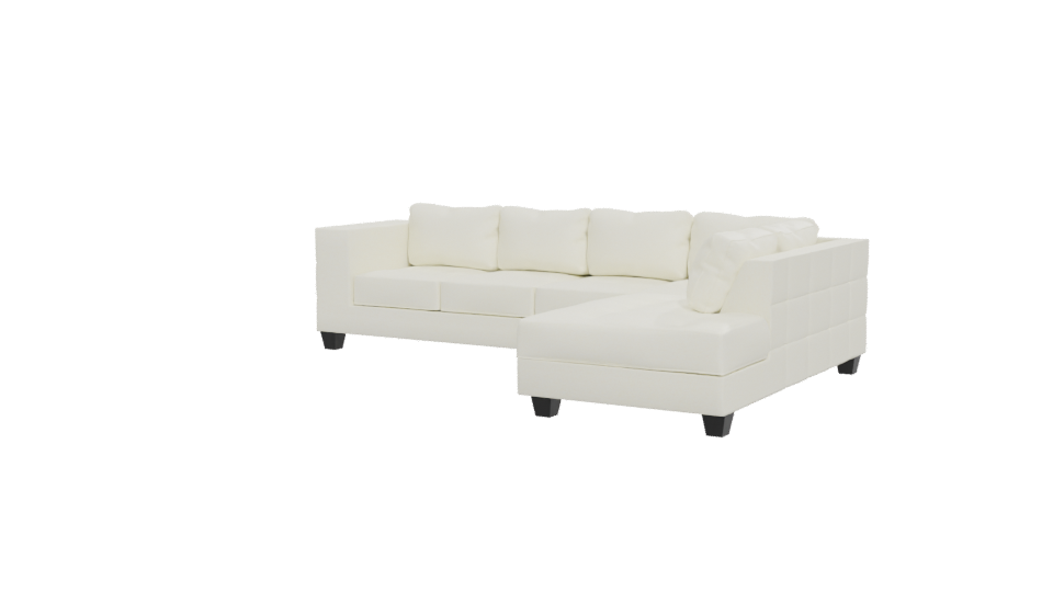 Elegant Minimalist Sectional Sofa 3D Model - Professional 3D Model Render 12