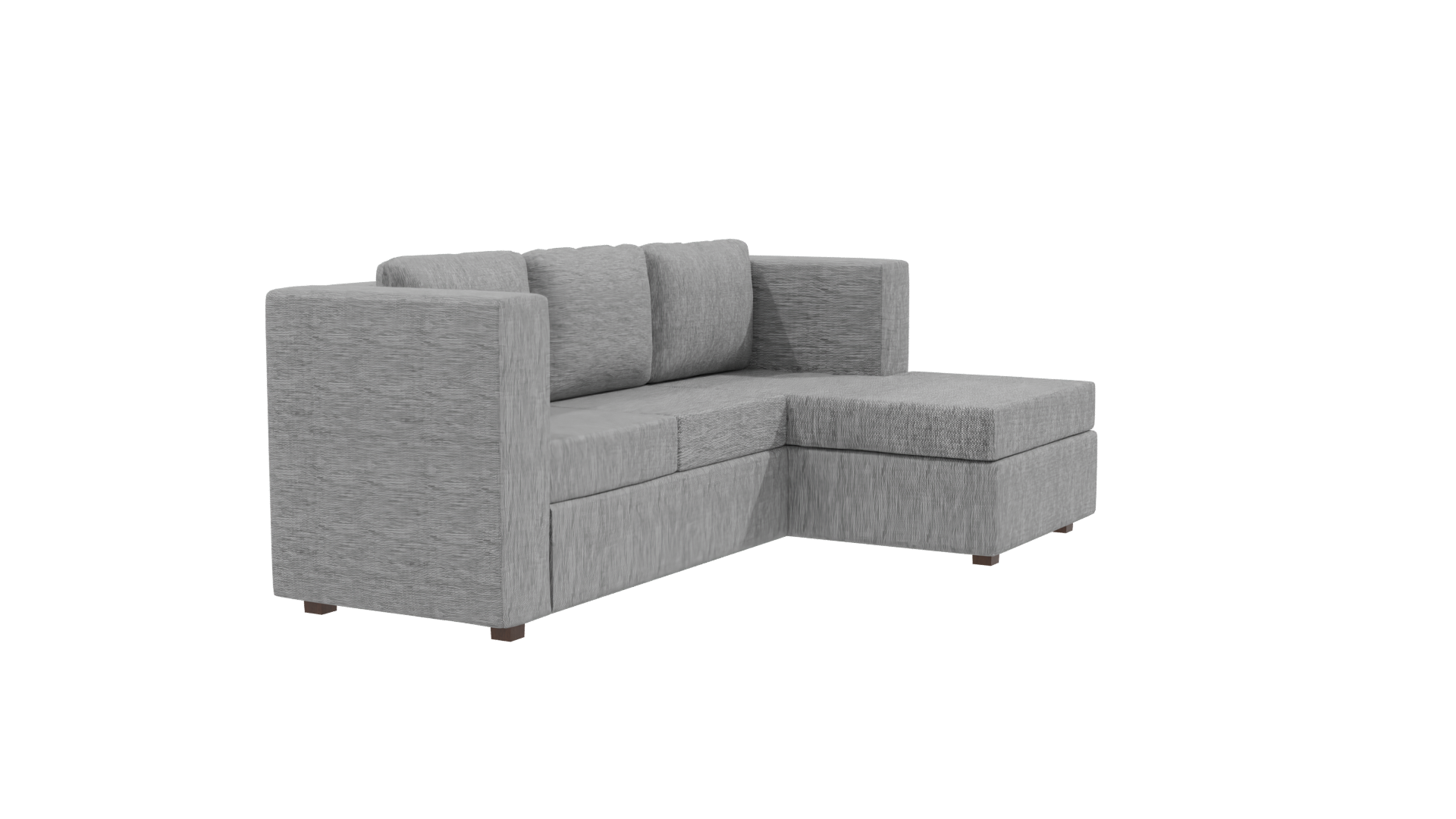 Contemporary L-Shaped Fabric Sofa 3D Model - Professional 3D Model Render 9