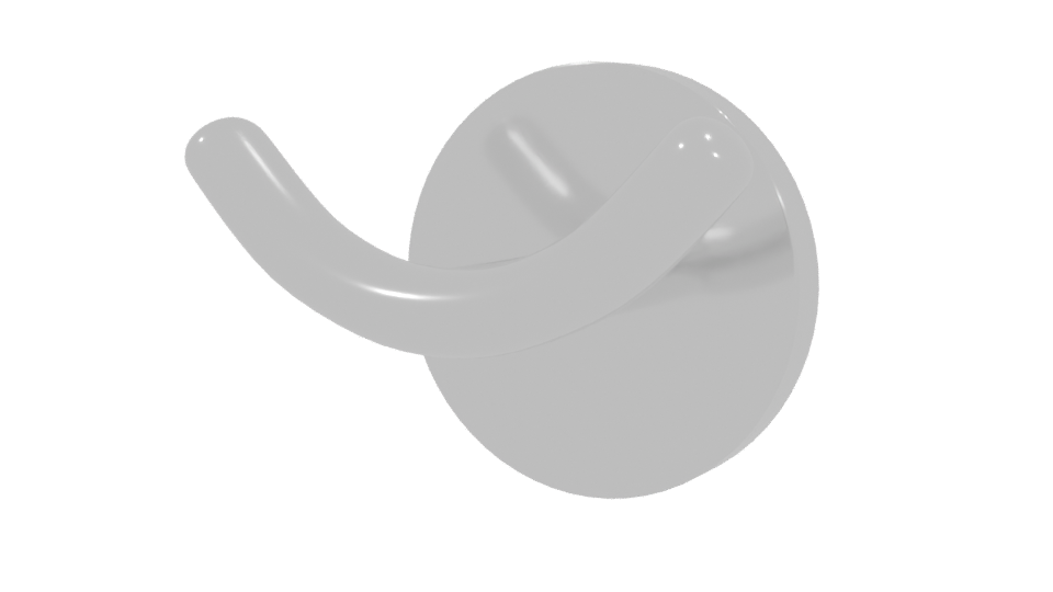 Stylish Wall-Mounted Hook 3D - Professional 3D Model Render 3