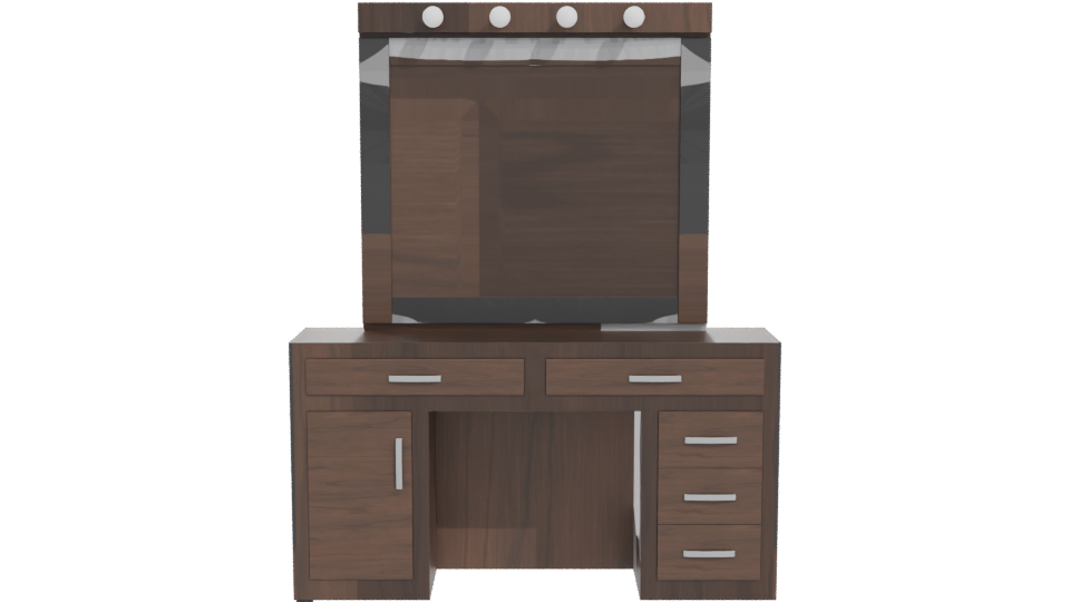 Stylish Makeup Vanity Table 3D - Professional 3D Model Render 11