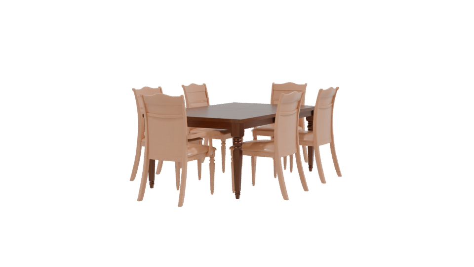Oxford Dining Set 3D Model - Professional 3D Model Render 9