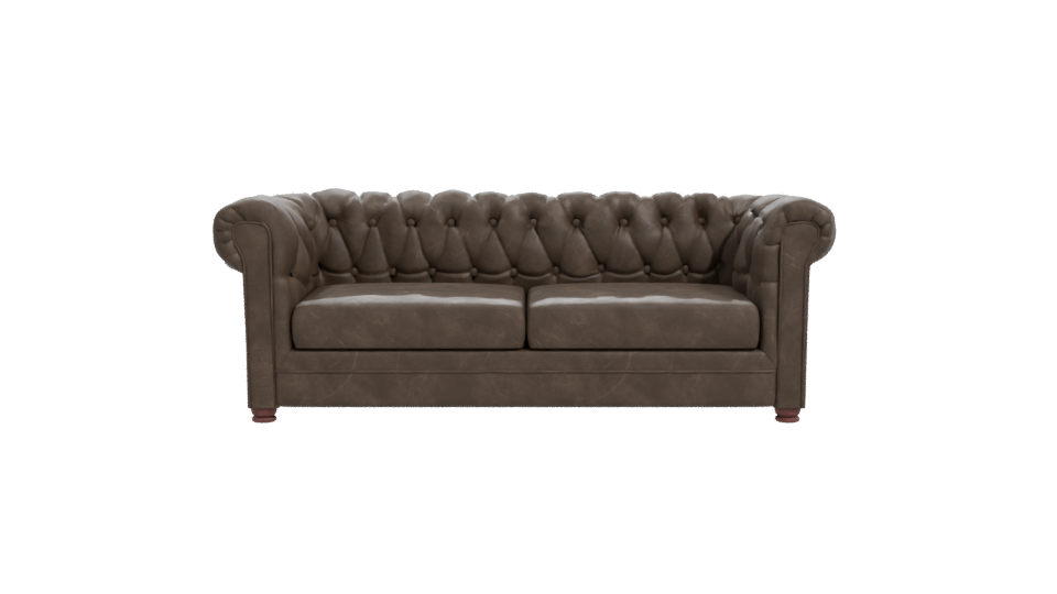 Elegant Vintage Leather Sofa 3D Model - Professional 3D Model Render 11