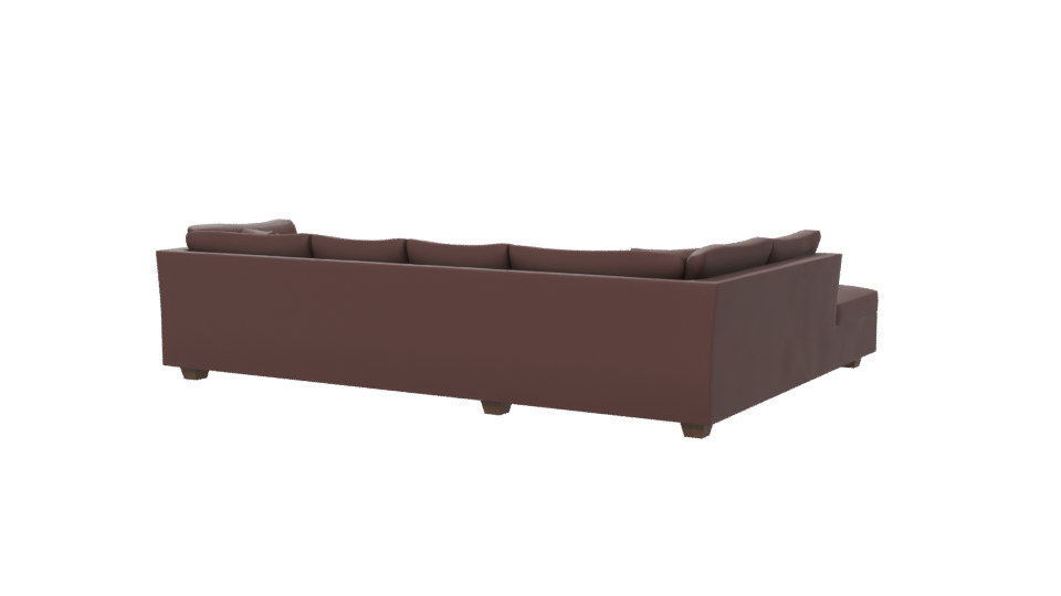 Contemporary Modular Leather Sofa 3D Model - Professional 3D Model Render 6