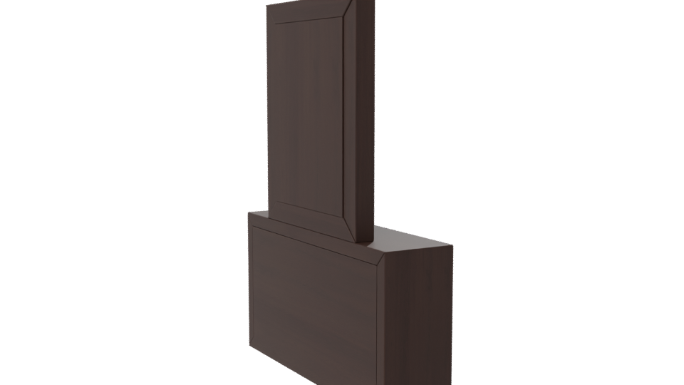 Elegant Modern Vanity Table with Mirror 3D Model - Professional 3D Model Render 7