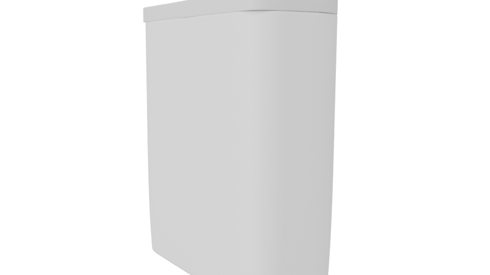 Minimalist Round White Bucket 3D - Professional 3D Model Render 7
