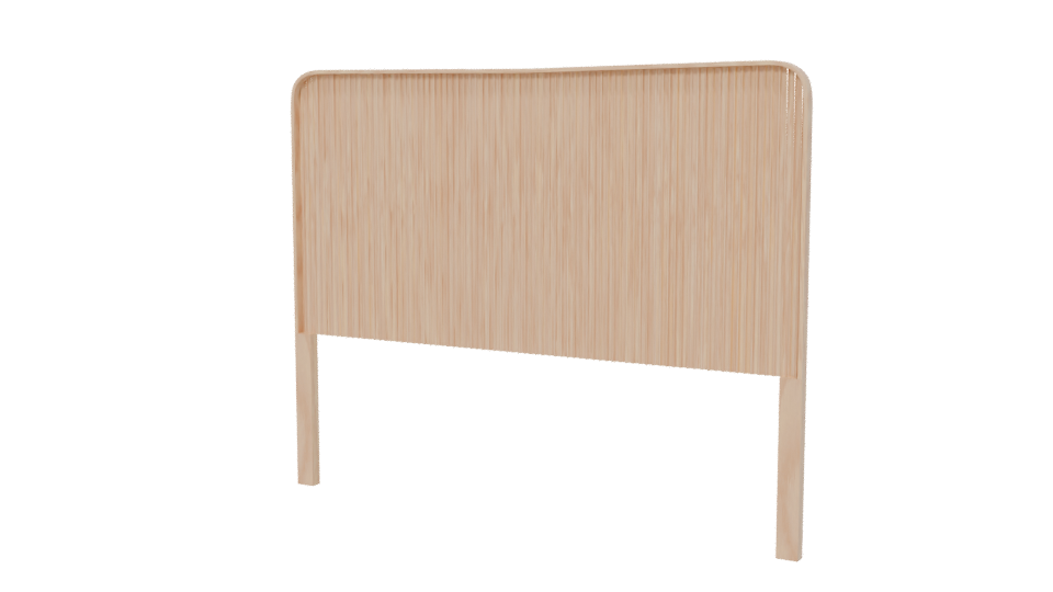 Modern Wooden Headboard 3D - Professional 3D Model Render 6