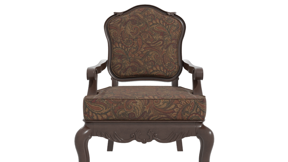 Vintage Upholstered Accent Chair 3D - Professional 3D Model Render 11