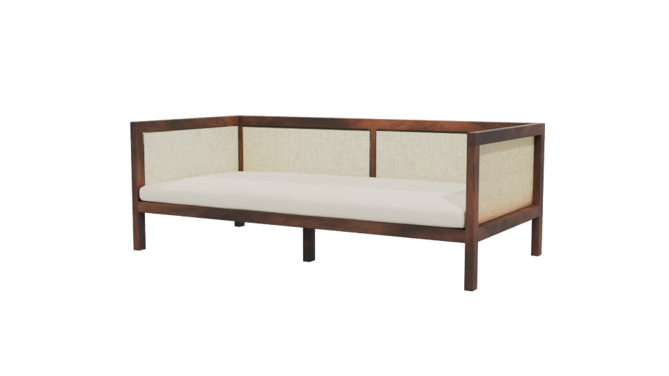 Stylish Wooden Sofa 3D Model - Professional 3D Model Render 12