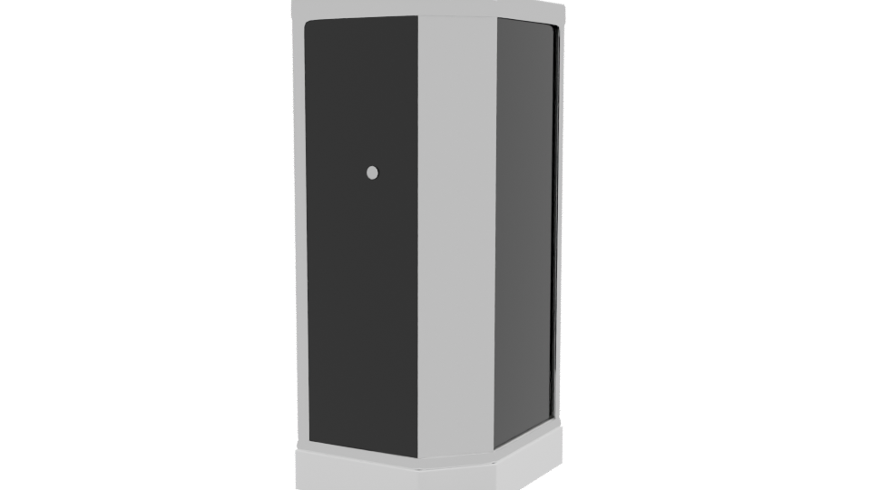 Modern Vertical Storage Cabinet Model - Professional 3D Model Render 9