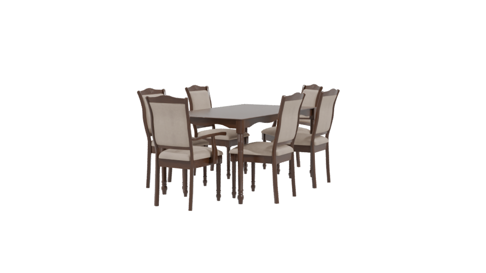 Lorca Dining Table Set 3D - Professional 3D Model Render 3