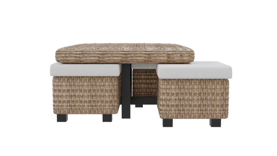 Stylish Outdoor Dining Table Set - Professional 3D Model Render 8