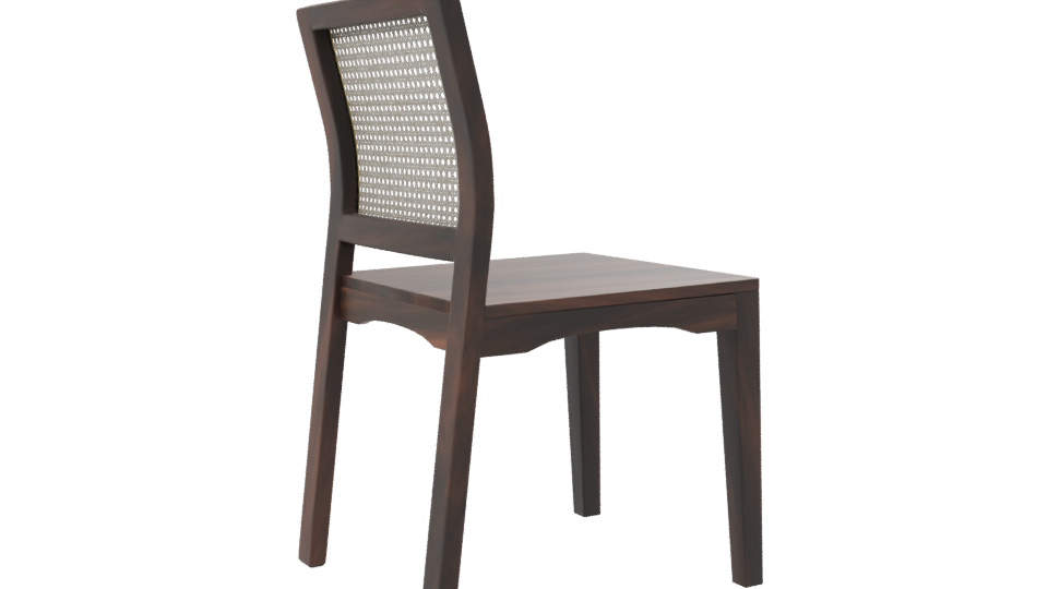 Stylish Wooden Dining Chair Model - Professional 3D Model Render 7