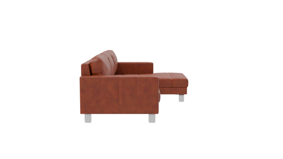 Stylish Leather Sectional Sofa 3D - Professional 3D Model Render 8