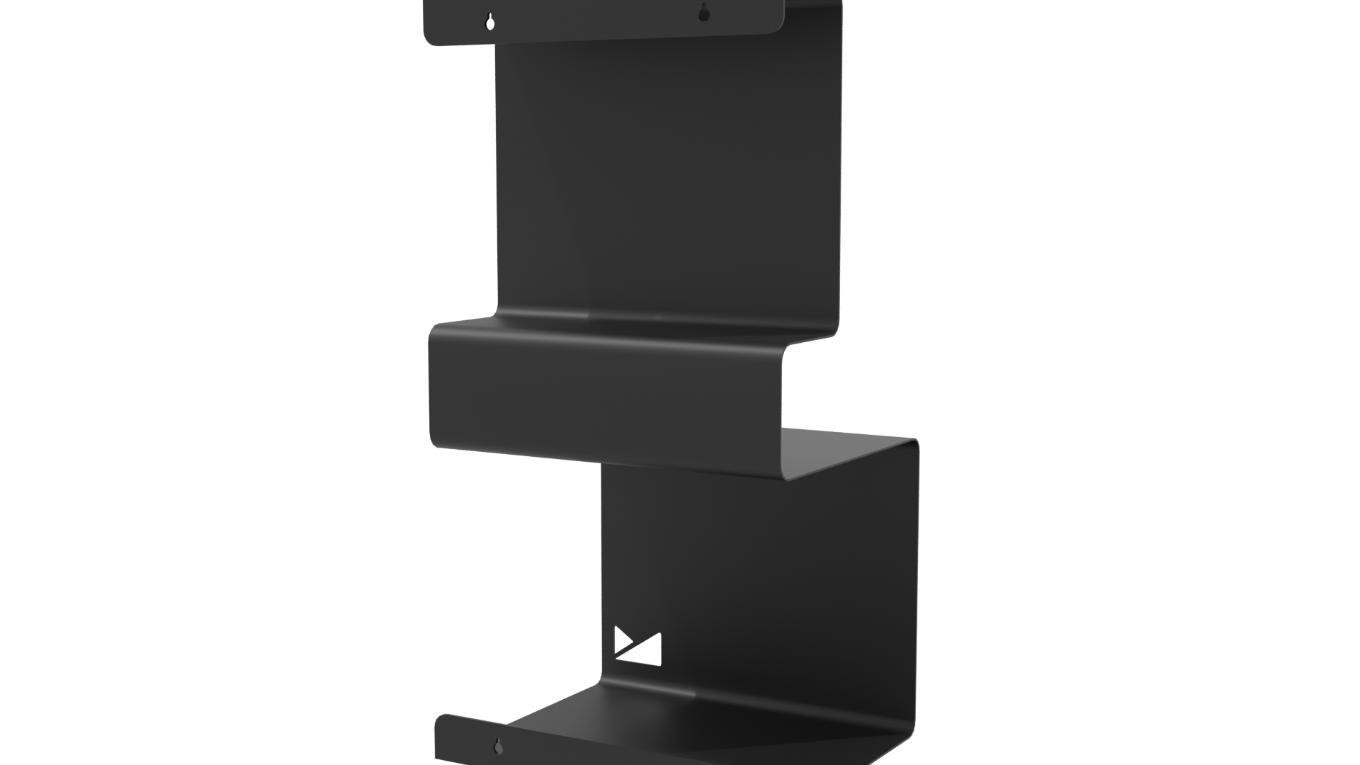 Contemporary Minimalist Metal Shelf Unit 3D Model - Professional 3D Model Render 9