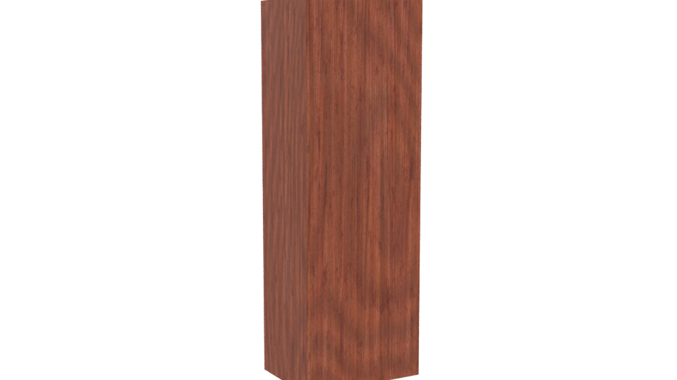 Stylish Wooden Wardrobe Model - Professional 3D Model Render 4