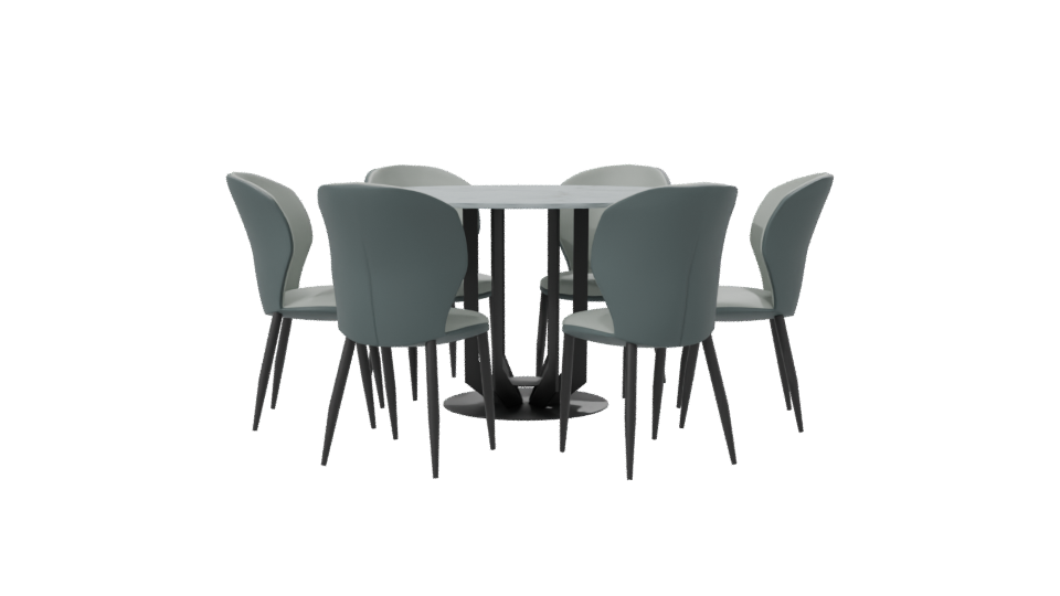 Stylish Dining Table Set 3D - Professional 3D Model Render 7