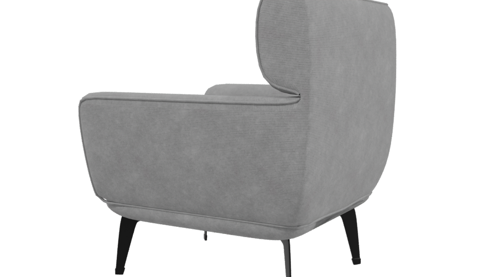 Contemporary Fabric Lounge Chair 3D Model - Professional 3D Model Render 3