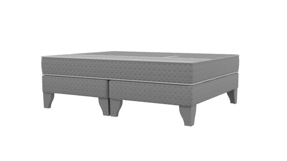 Stylish Modern Mattress with Wooden Legs 3D Model - Professional 3D Model Render 3