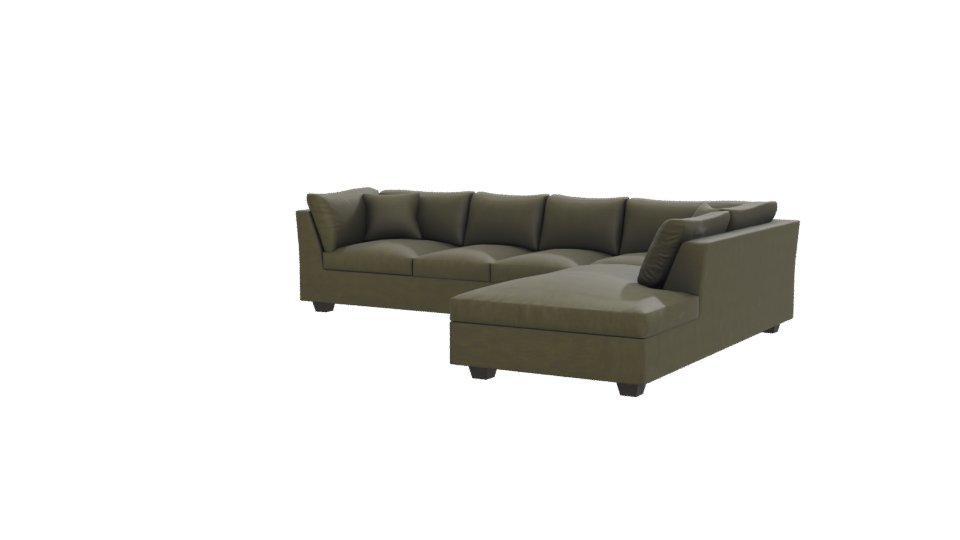 Contemporary L-Shaped Sofa 3D - Professional 3D Model Render 12