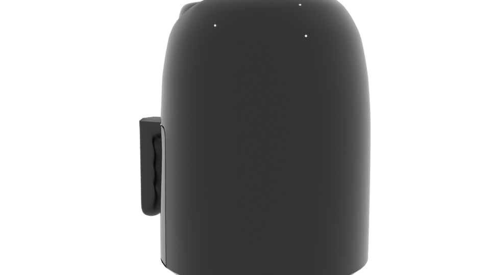 Sleek Black Air Fryer Model - Professional 3D Model Render 3