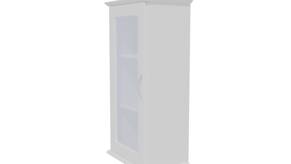 Elegant Glass Door Cabinet 3D - Professional 3D Model Render 13