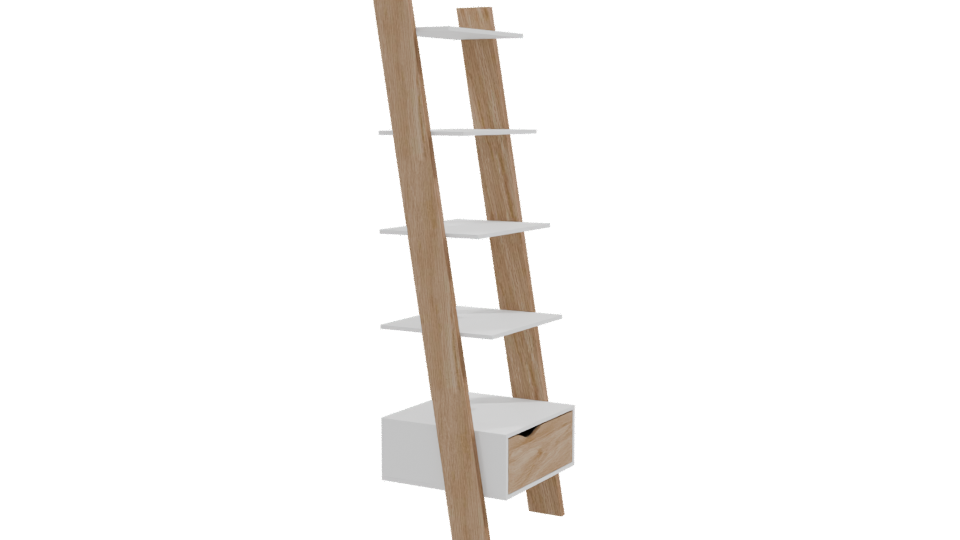 Stylish Modern Bookshelf 3D - Professional 3D Model Render 9