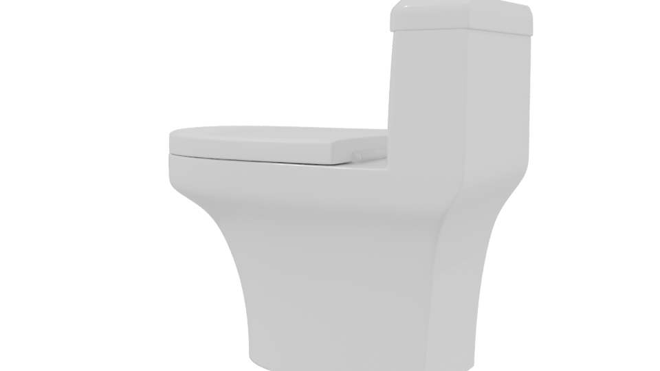 Contemporary Bathroom Toilet Model 3D - Professional 3D Model Render 3