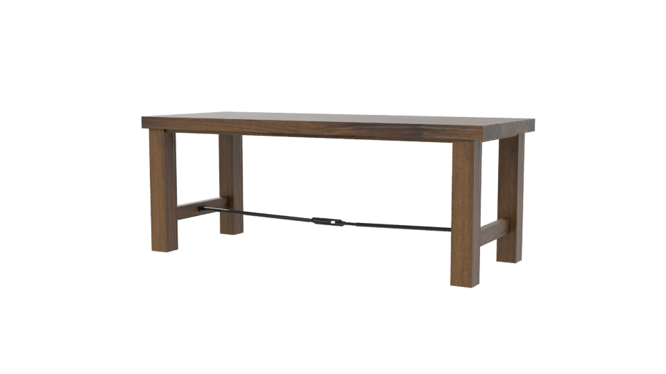 Stylish Wooden Dining Table 3D - Professional 3D Model Render 6