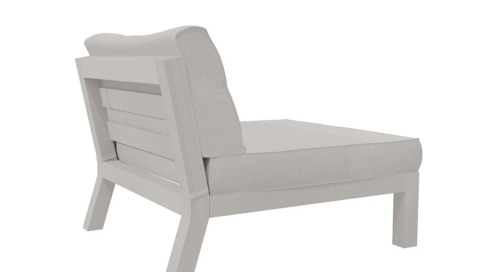 Elegant Minimalist Lounge Chair 3D Model - Professional 3D Model Render 7