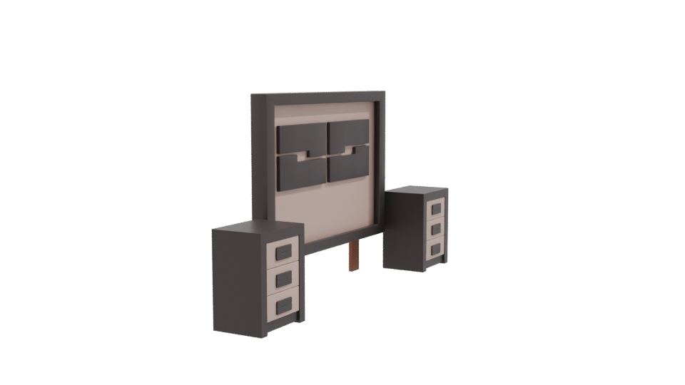 Stylized Modern TV Stand 3D - Professional 3D Model Render 9