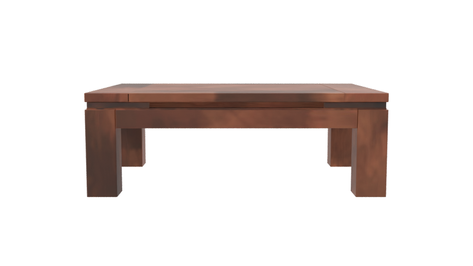 Rustic Wooden Coffee Table Model - Professional 3D Model Render 8