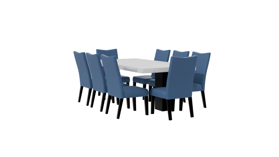 Modern Dining Table Set 3D - Professional 3D Model Render 7