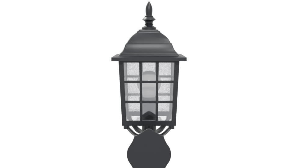 Black Wall Lantern 3D Model - Professional 3D Model Render 5