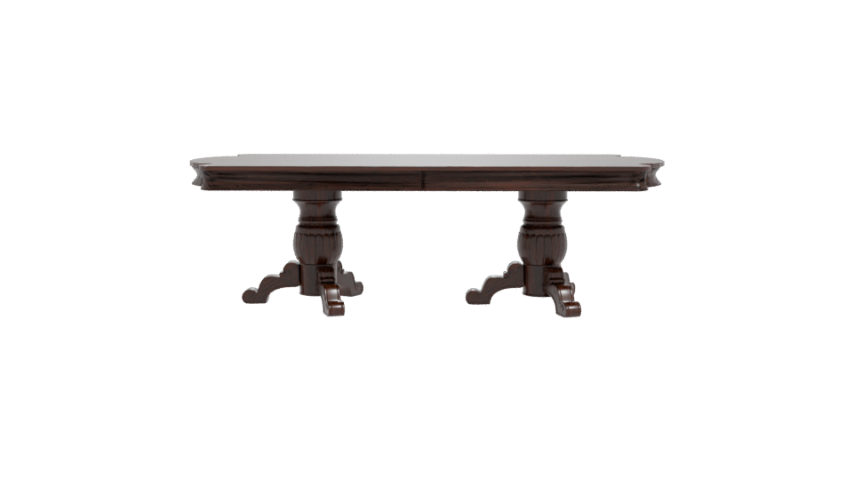 Elegant Wooden Dining Table 3D - Professional 3D Model Render 11