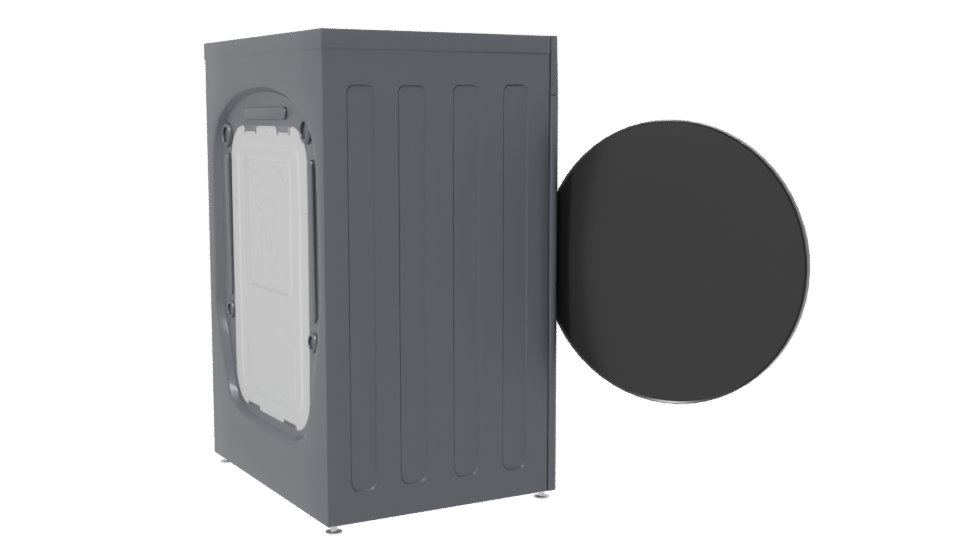 Stylish Front-Loading Washing Machine - Professional 3D Model Render 7