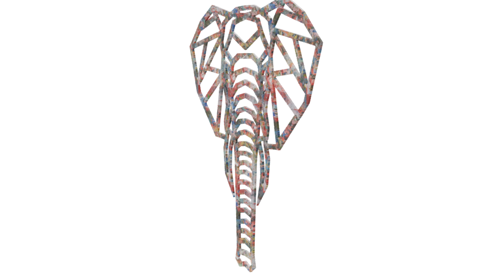 Stylized Elephant Head Model - Professional 3D Model Render 7
