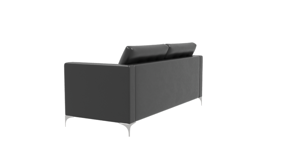 Contemporary Black Sofa 3D Model - Professional 3D Model Render 3